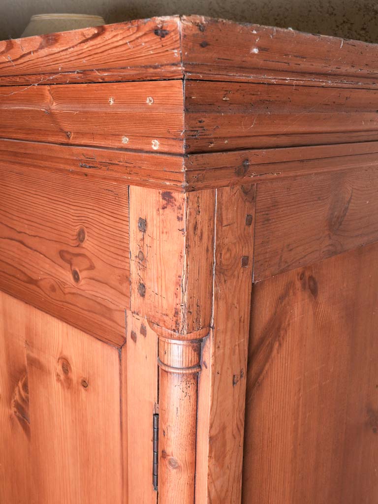 Weathered French wooden armoire