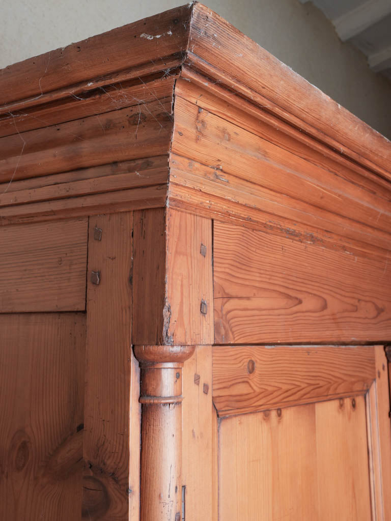 Vintage patinated wooden armoire