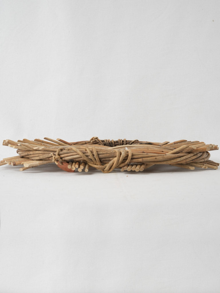 Rustic French country wicker tray