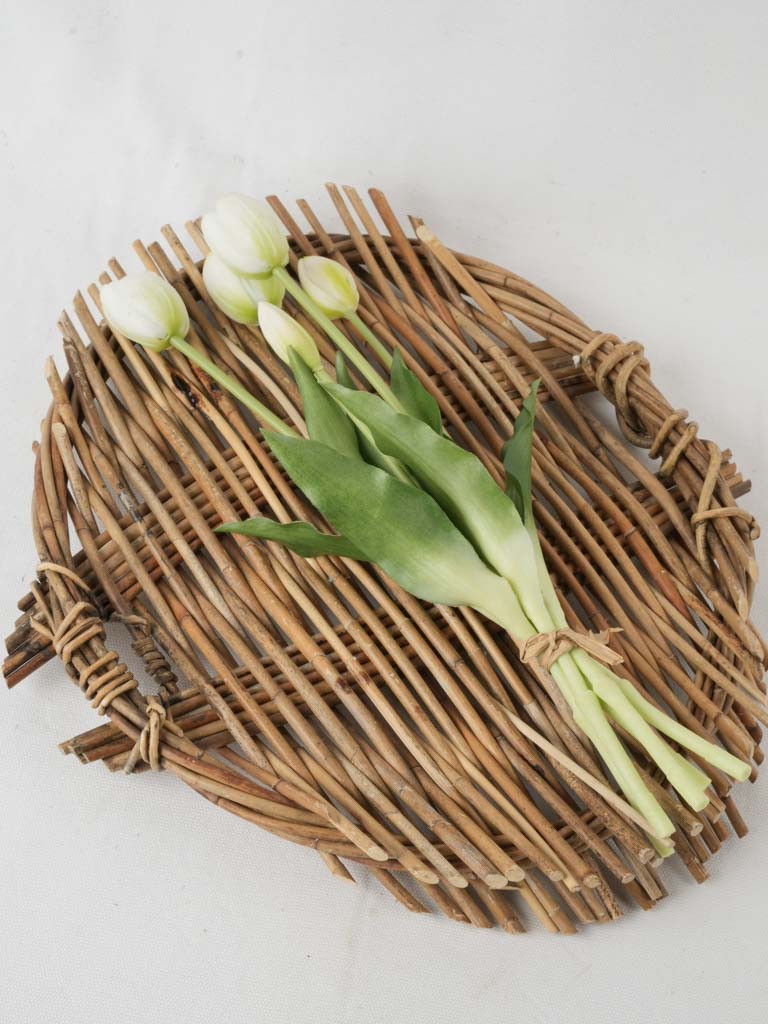 Provenance-inspired wicker serving tray