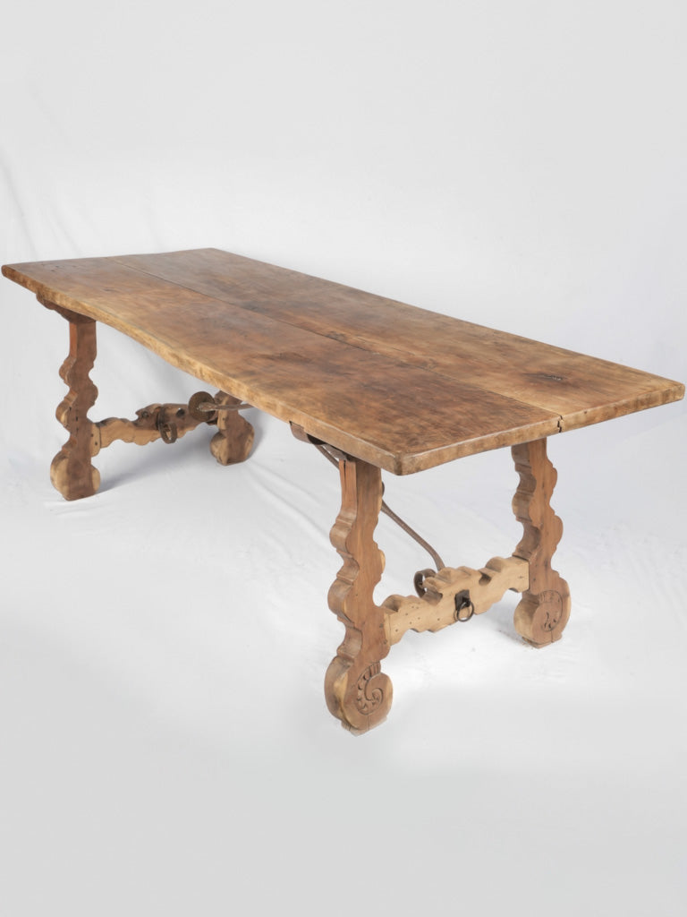Large antique Spanish dining table - walnut