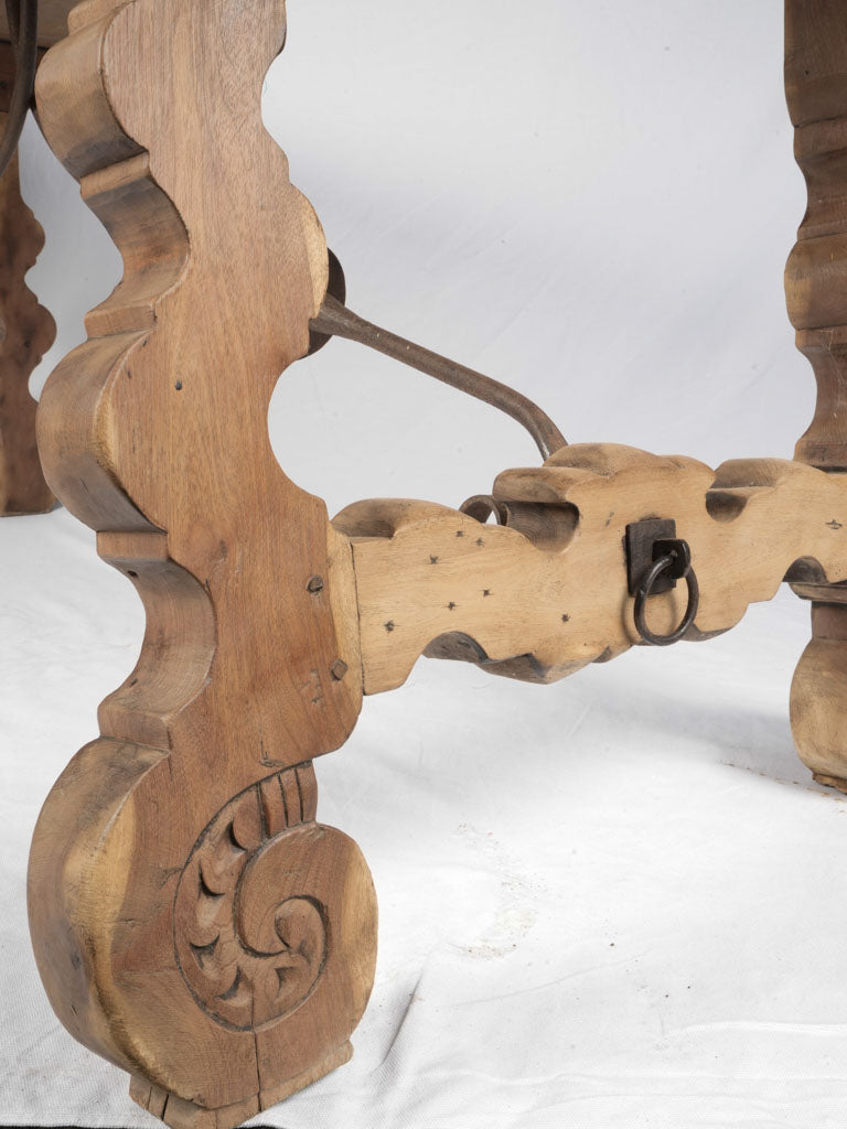 Large walnut antique Spanish dining table