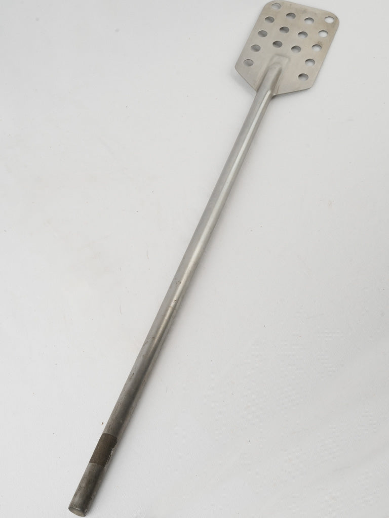 Rustic stainless steel pizza paddle