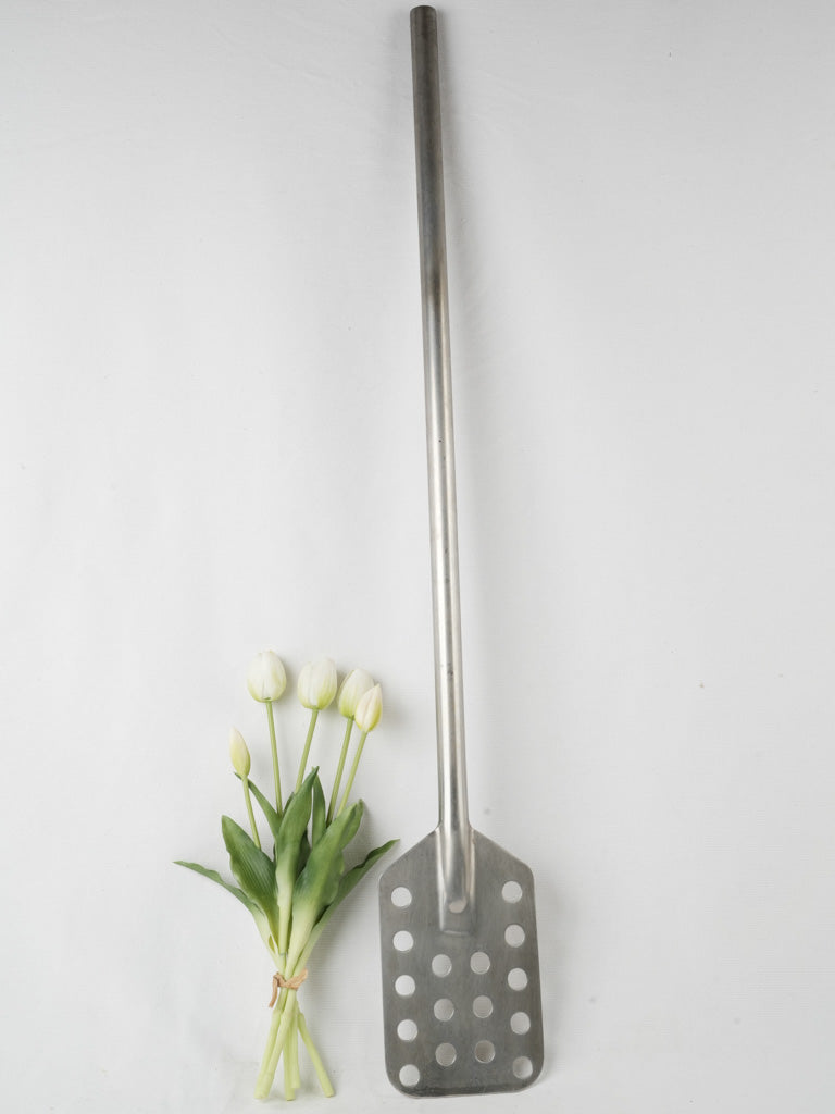 Aged metal pizza peel