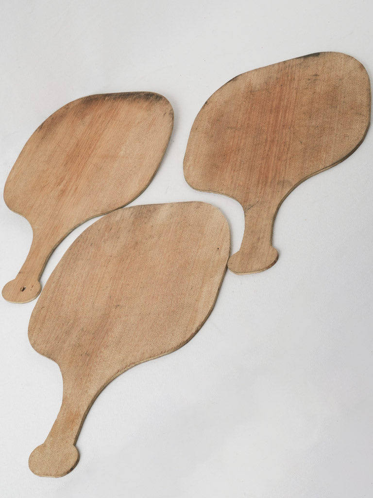 Aged birchwood pizza peels from Provence