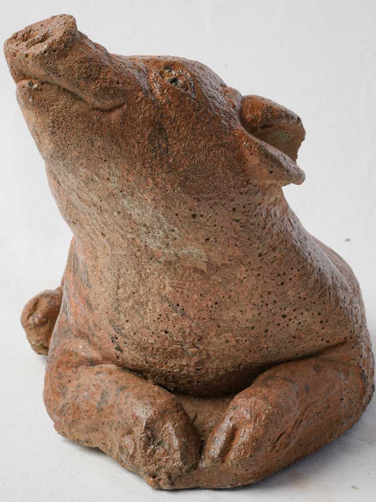Whimsical stone pig decoration