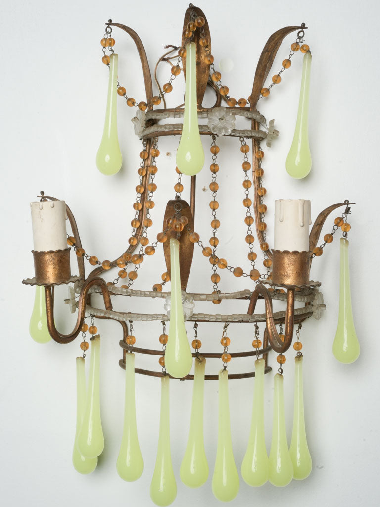 Ornate forged details wall sconces