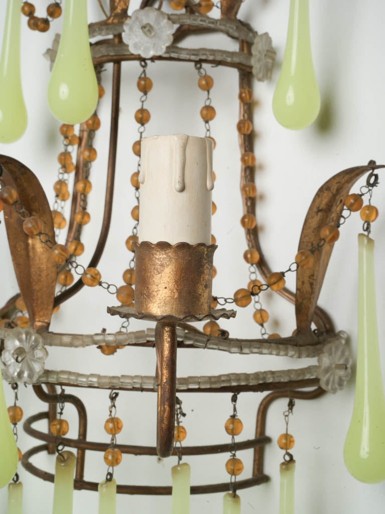 Elegant citron glass-lighting fixtures
