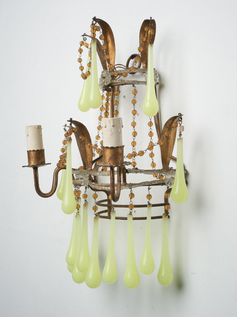 Timeless glass-flower adorned sconces