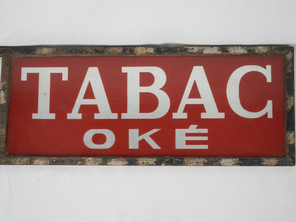 Rustic iron-framed French sign collector's