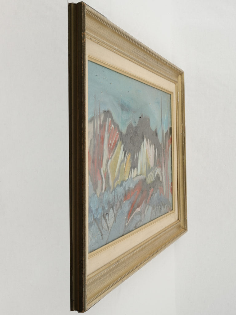 Provençal mid-century landscape oil artwork