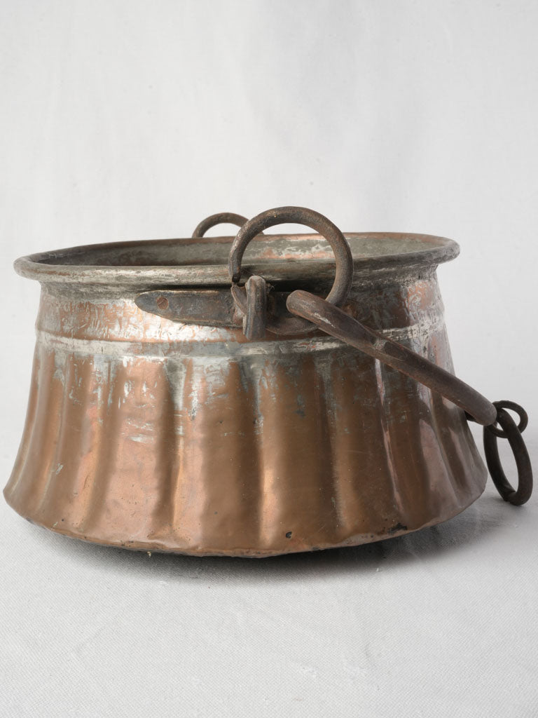 Original wrought-iron bail cauldron