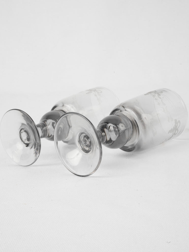 Enchanting bulb-stemmed glassware collection