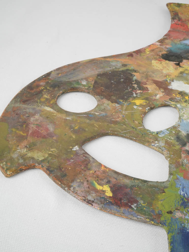 Vintage French paint palette - bird shaped 20¾" x 23¾"