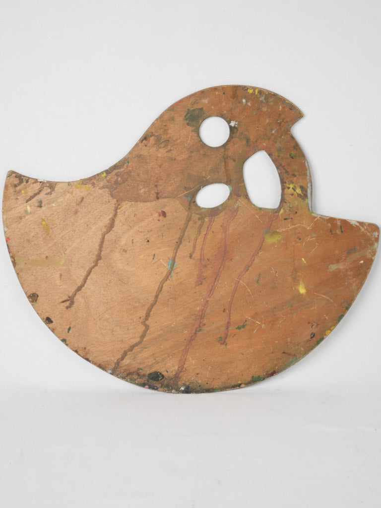 Vintage French paint palette - bird shaped 20¾" x 23¾"