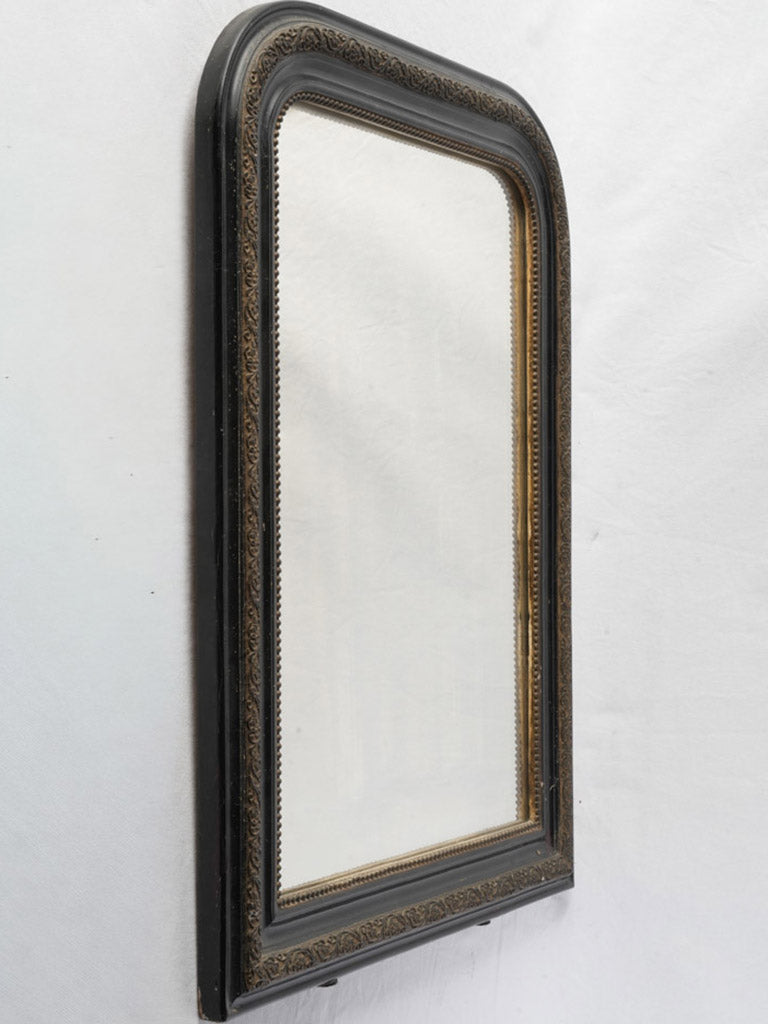 Black painted framed mirror