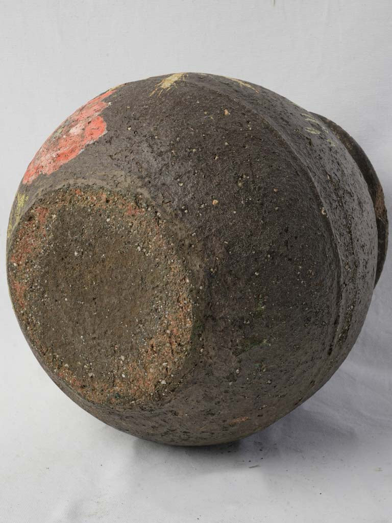 Late 19th-Century Terracotta "Ponne Charentaise" W/ 20th-Century Floral Painting - 15¼"