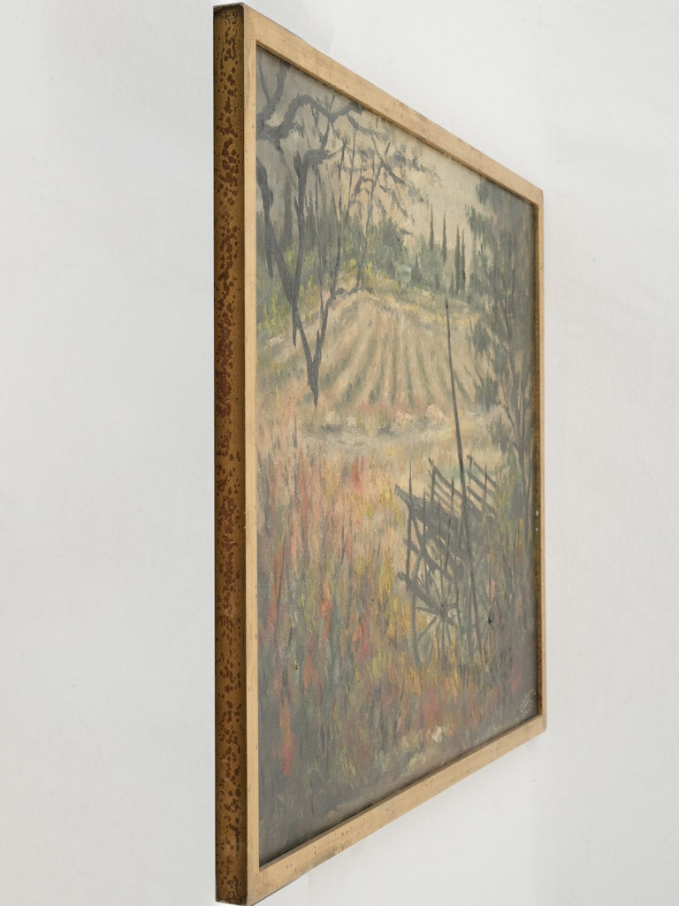 Impressionist French countryside oil-on-canvas art