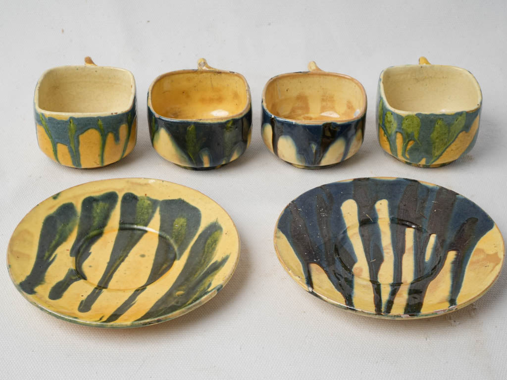 Nostalgic 1960s charming coffee cups