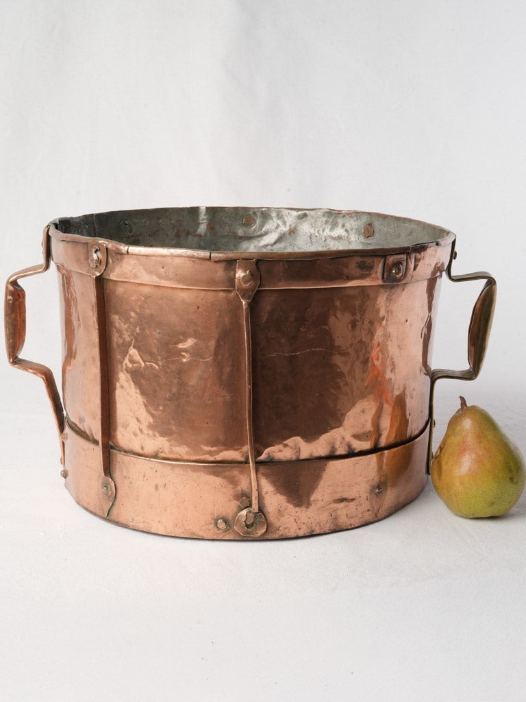 Antique French copper basin