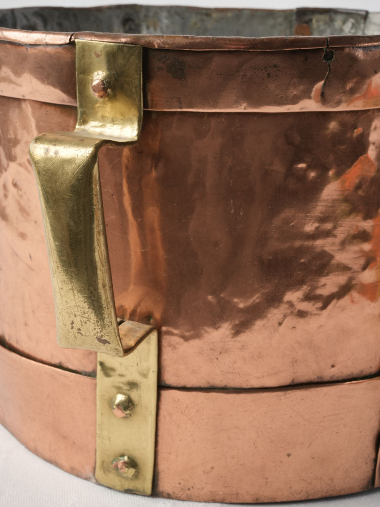 Verdigris-accented copper piece