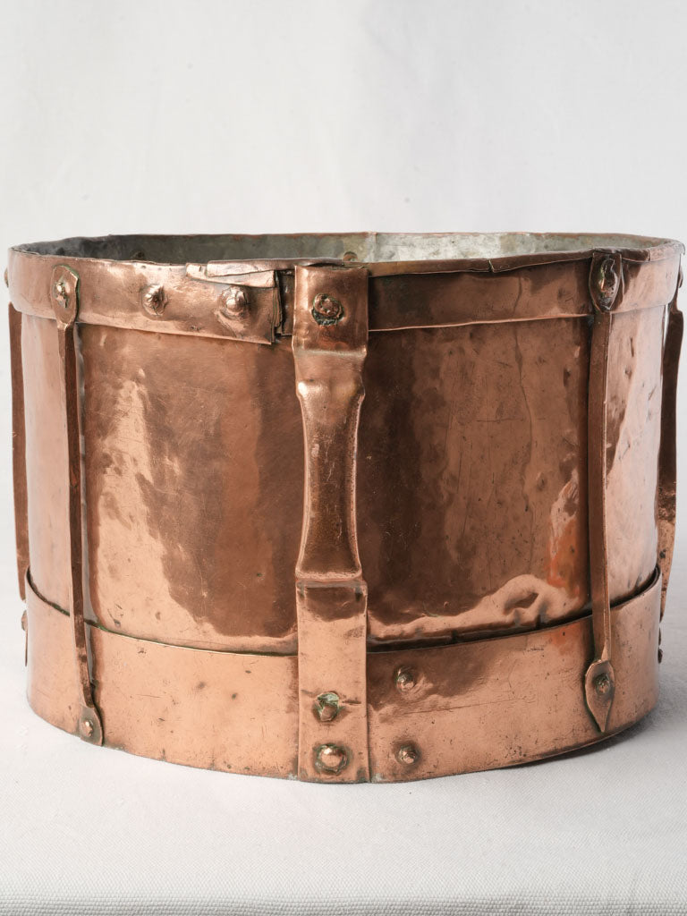 Handcrafted vintage copper vessel