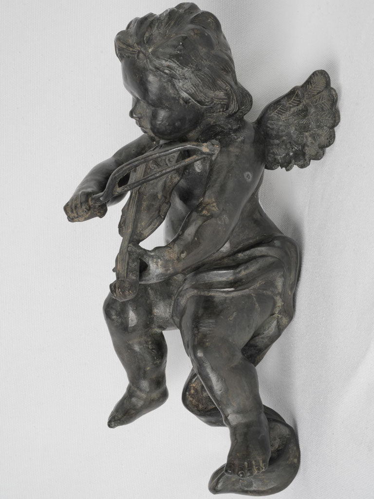 Charming régule cherub wall or ceiling art