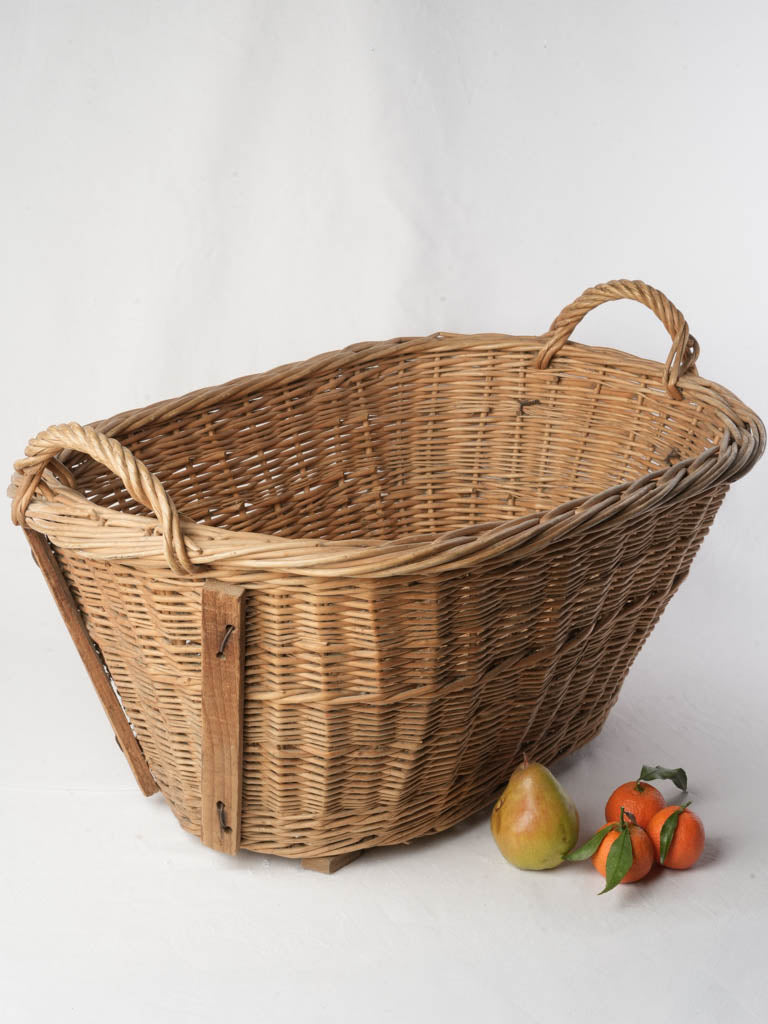 Antique French willow basket