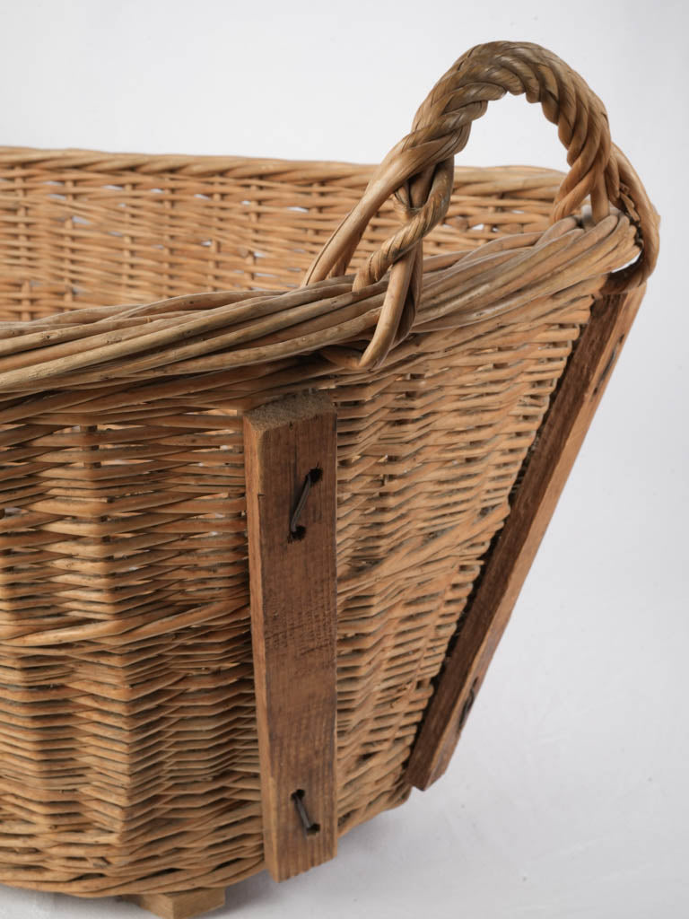 Braided rim oval basket