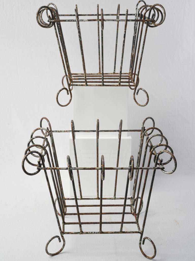 Weathered ornate iron decorations