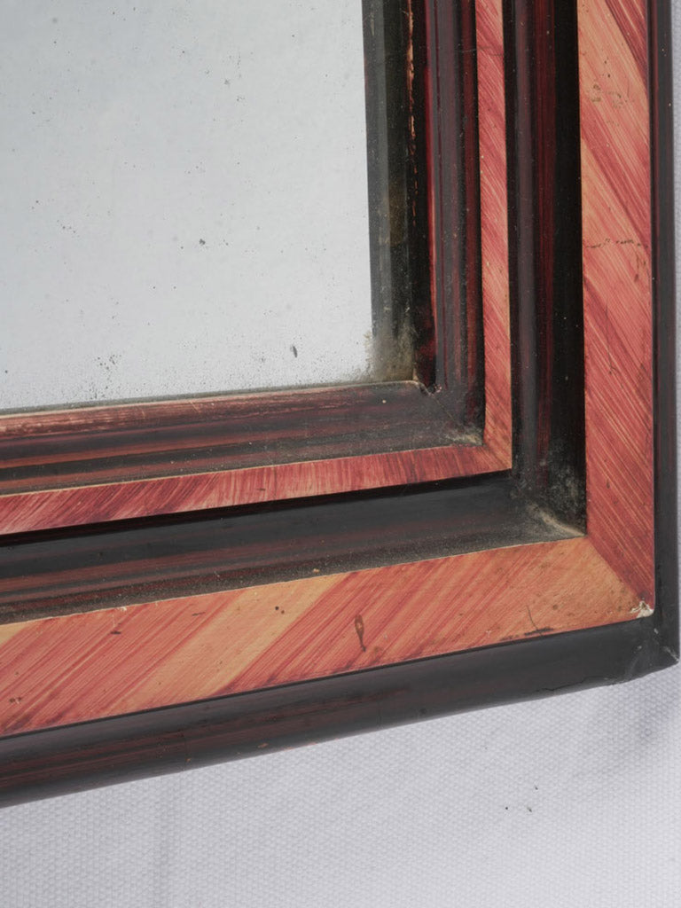 Deep-toned marbled French mirror