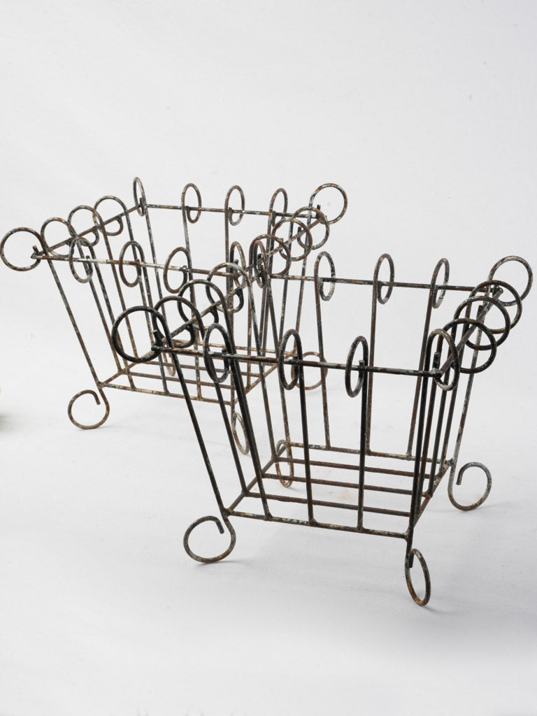 Elegant patina garden centerpieces