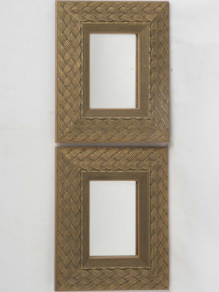 Small elegant patinaed mirrors