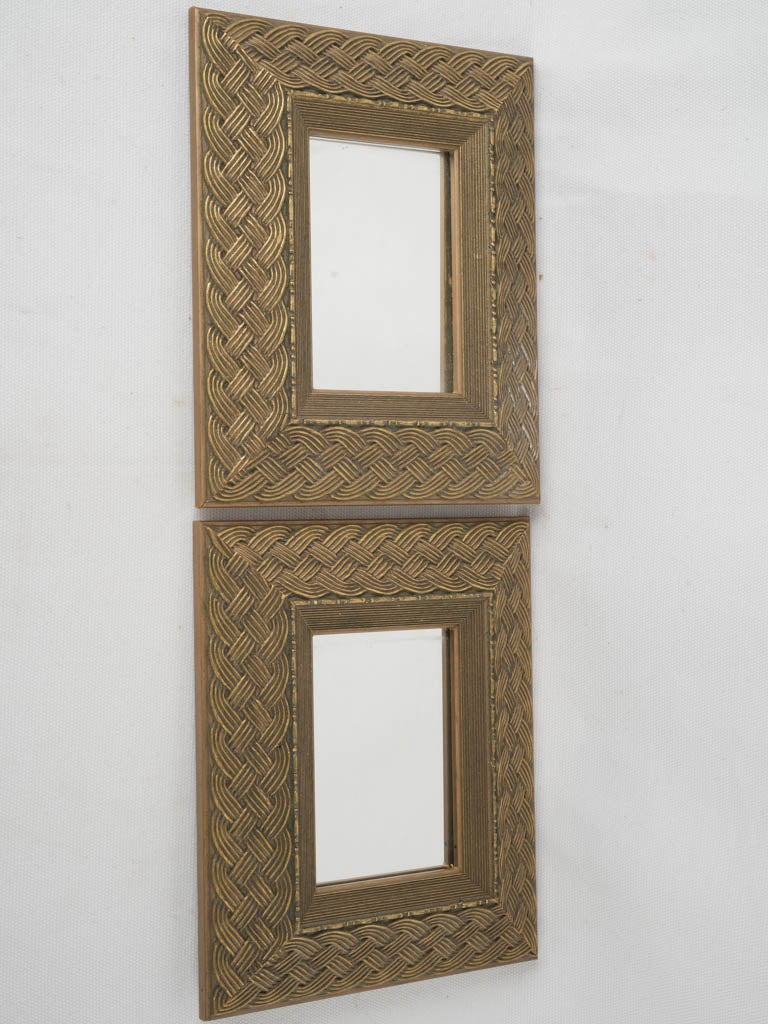 Intricate wicker-inspired vintage mirrors