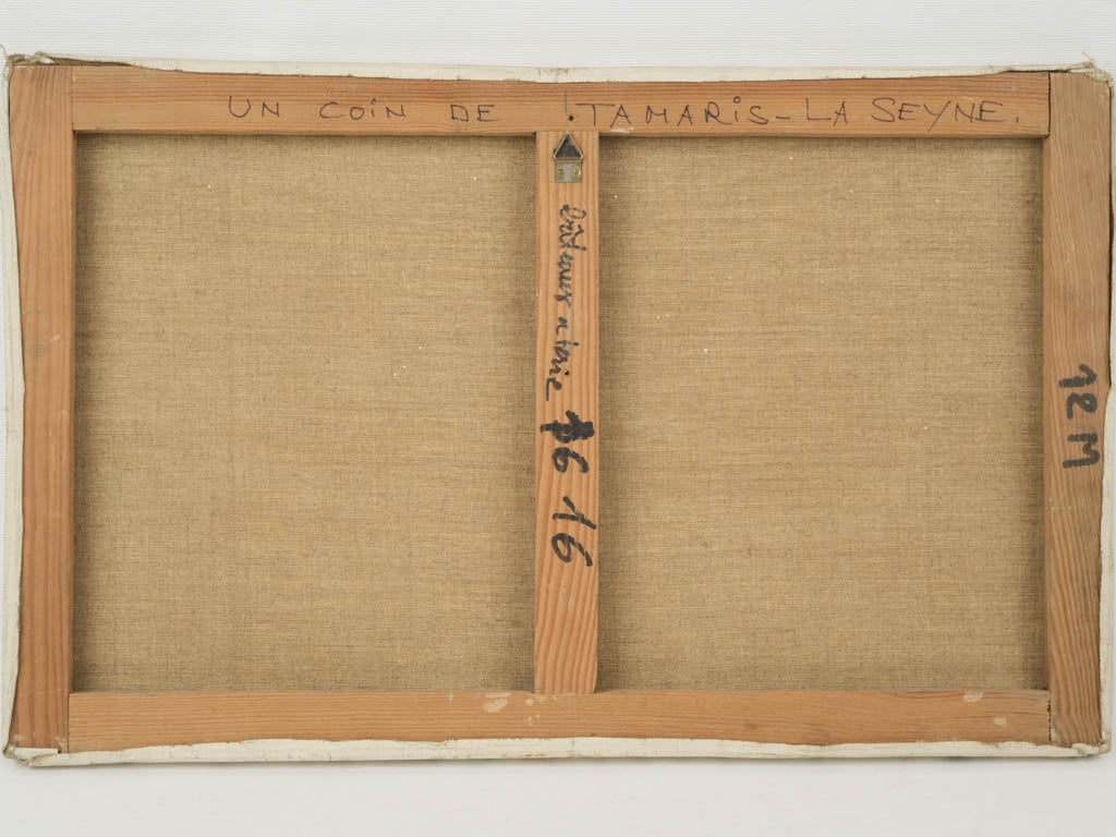 Luminous, mid-century French sailboat beach art