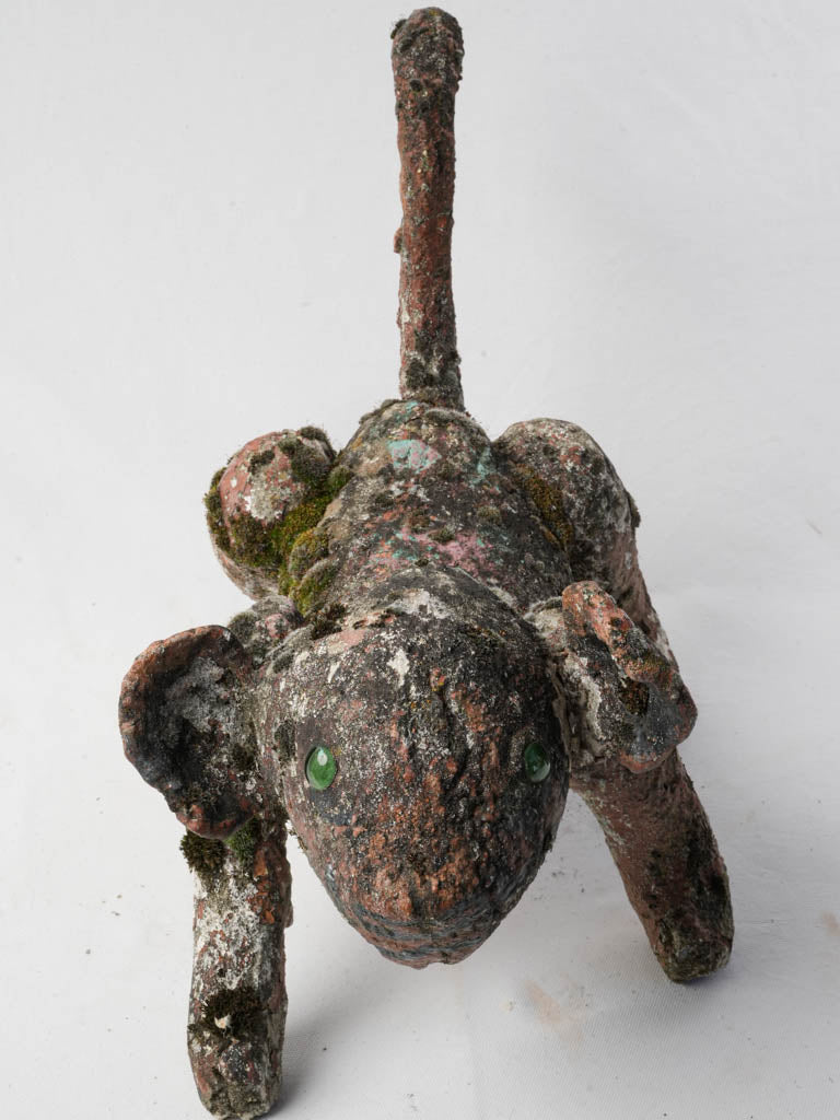 Whimsical concrete garden tiger statue