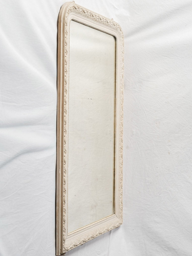 Cream patina antique mirror