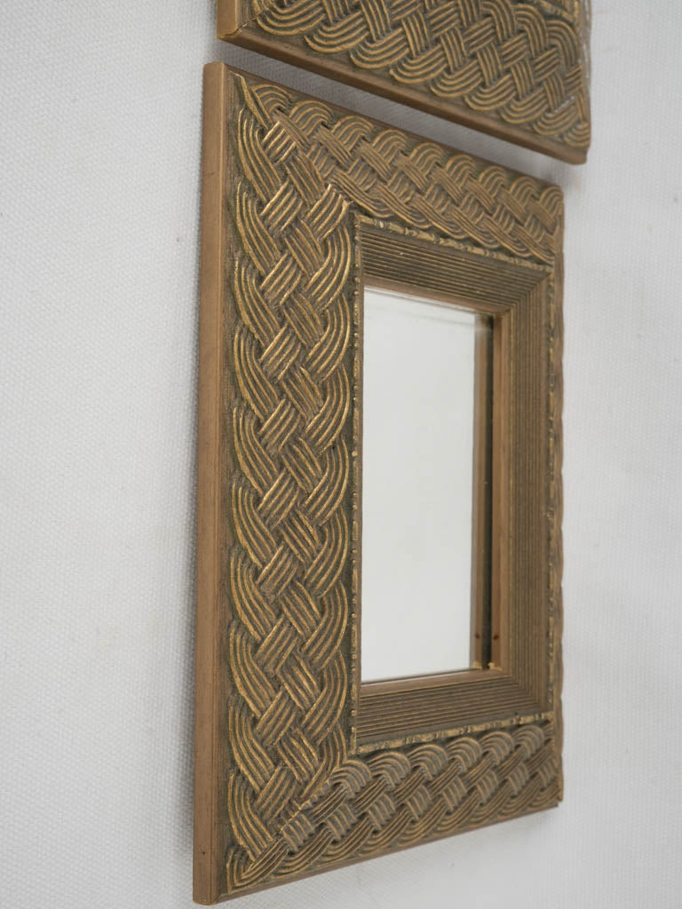 Warm-toned decorative vintage mirrors