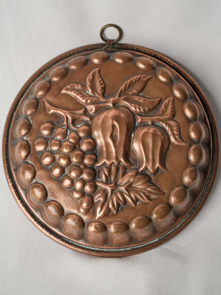 Antique French copper jelly mold