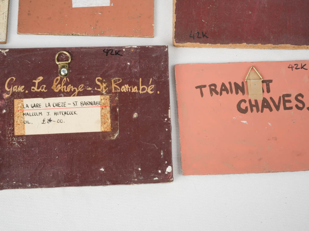 Nostalgic Hitchcock railway station art