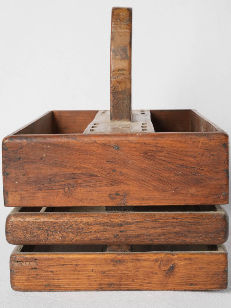 Traditional wooden utensil caddy