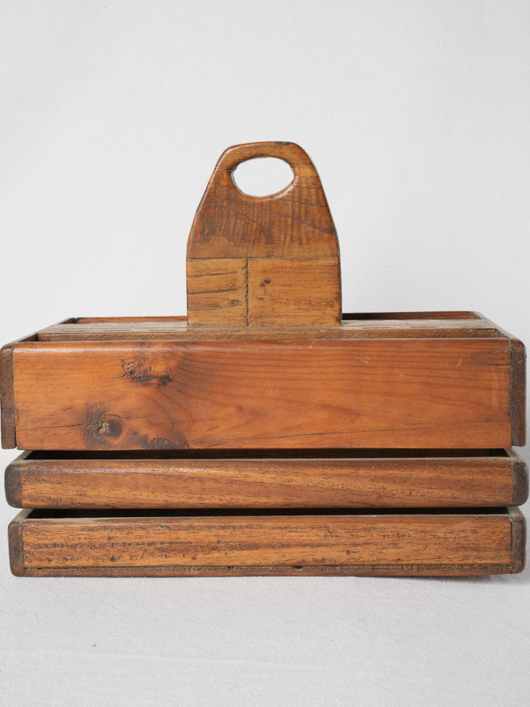 Timeless rustic cutlery caddy
