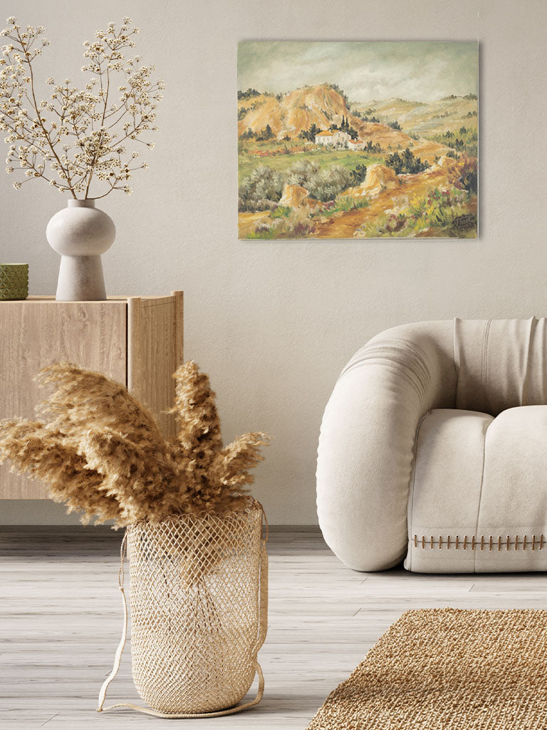 Time-worn Provençal landscape artwork