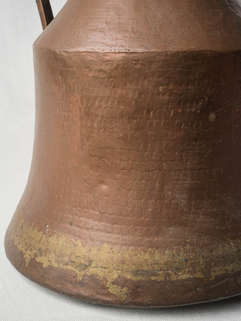 Intricate restored historical copper pot