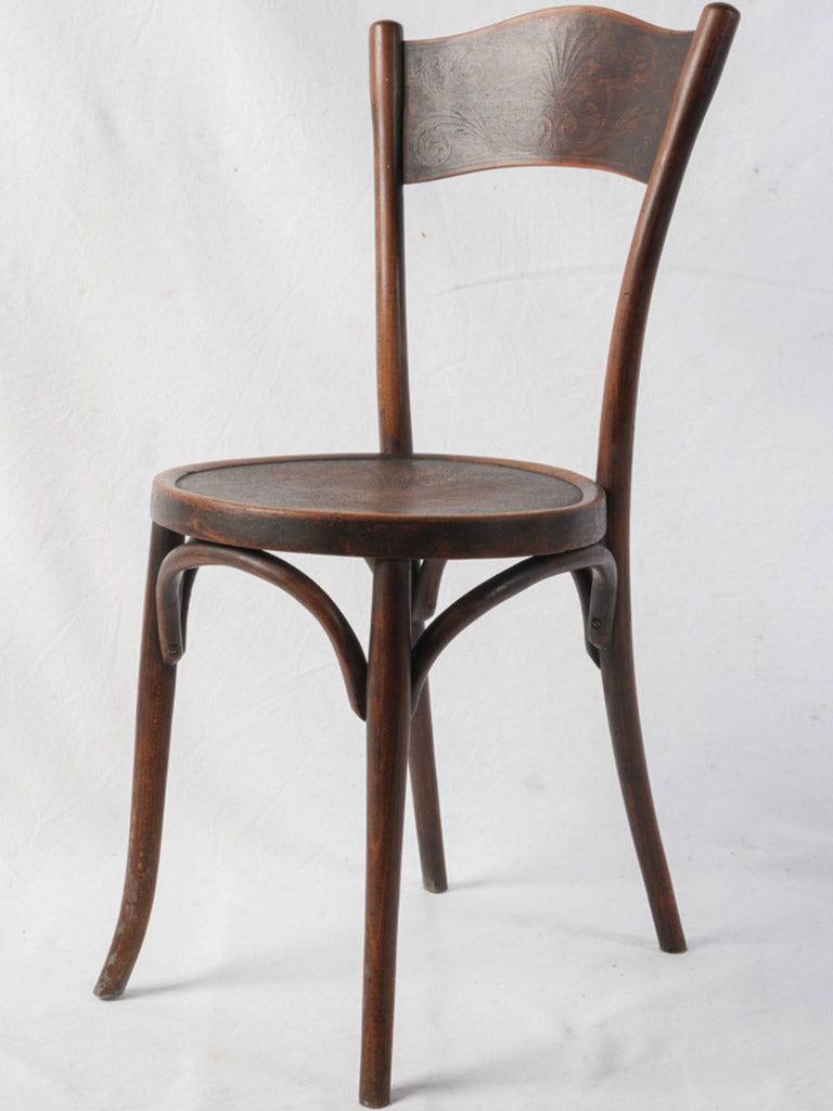 Rare Set Of 12 Antique French Bentwood Bistro Dining Chairs