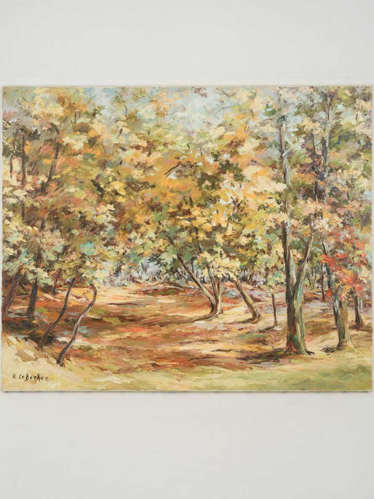 Vintage French landscape oil painting
