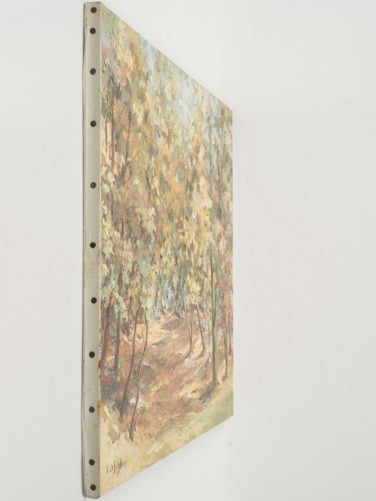Textured unframed forest oil canvas