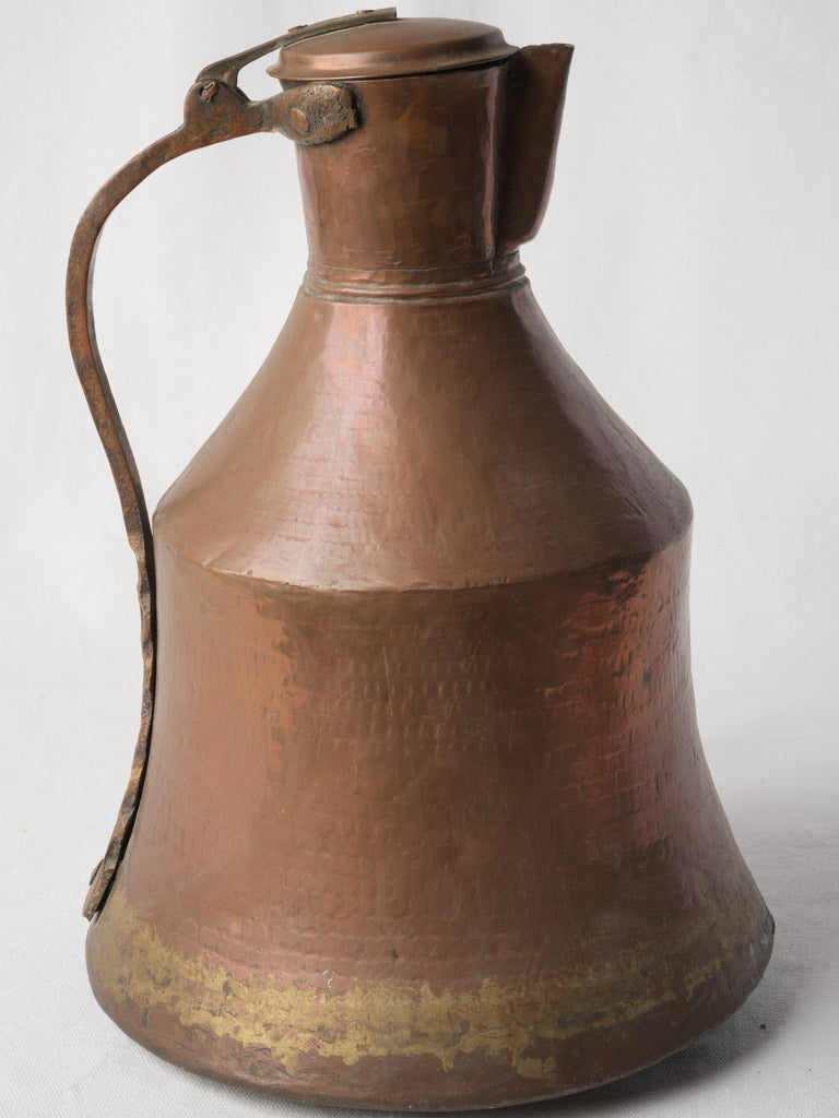 Graceful artisanal copper tableware