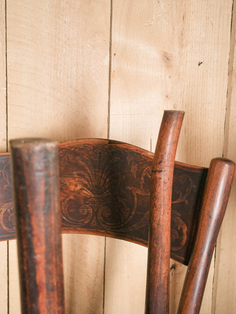 Rare Set Of 12 Antique French Bentwood Bistro Dining Chairs