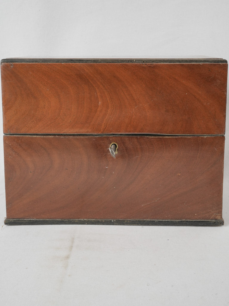 Aged mahogany Provence liquor chest